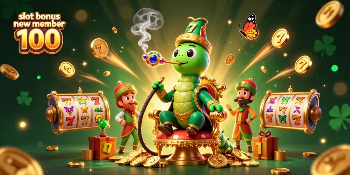 Engage with the thrill of jackpots through slot bonus new member 100 in this vibrant casino illustration.