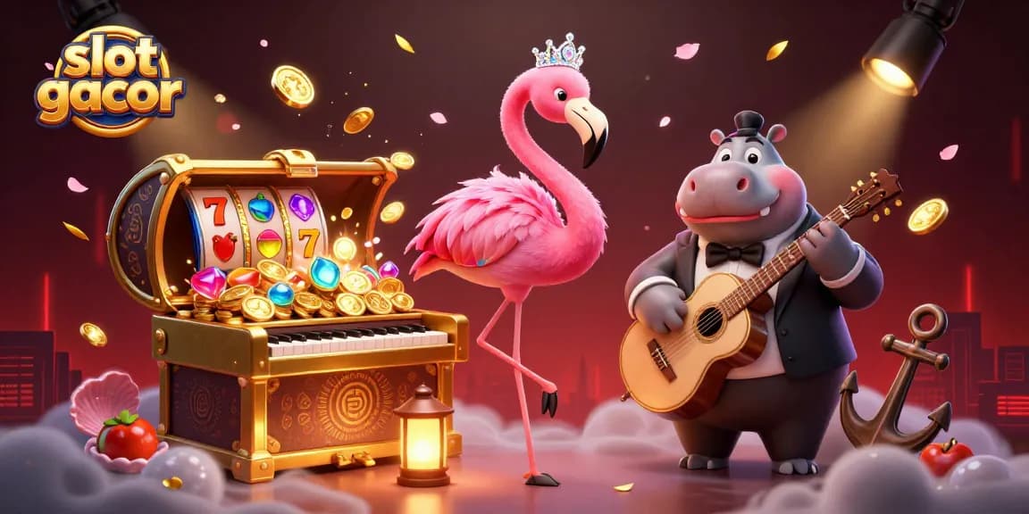 Experience the thrill of slot gacor with vibrant 3D casino characters and golden treasures.