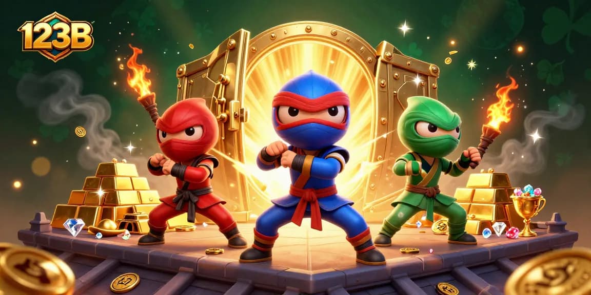 Engaging scene showing a vibrant 123B casino experience with animated characters in action.