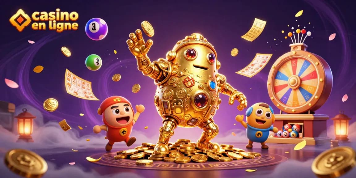 Jouez au casino en ligne avec des jeux excitants dans une scène captivante.