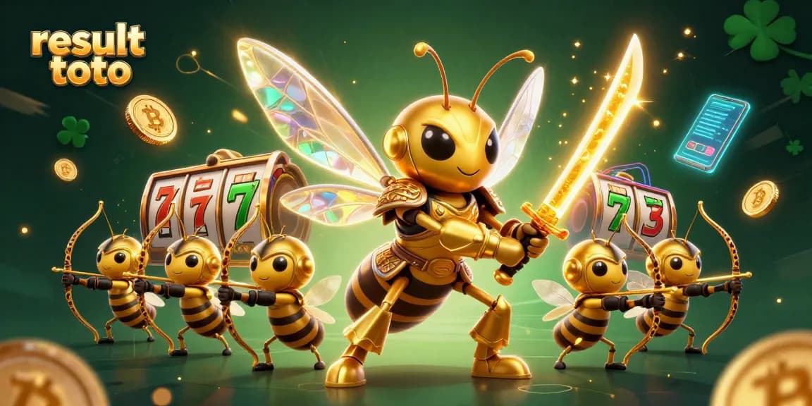 Experience thrilling wins with result toto in this vibrant 3D casino scene featuring dynamic characters and elements.