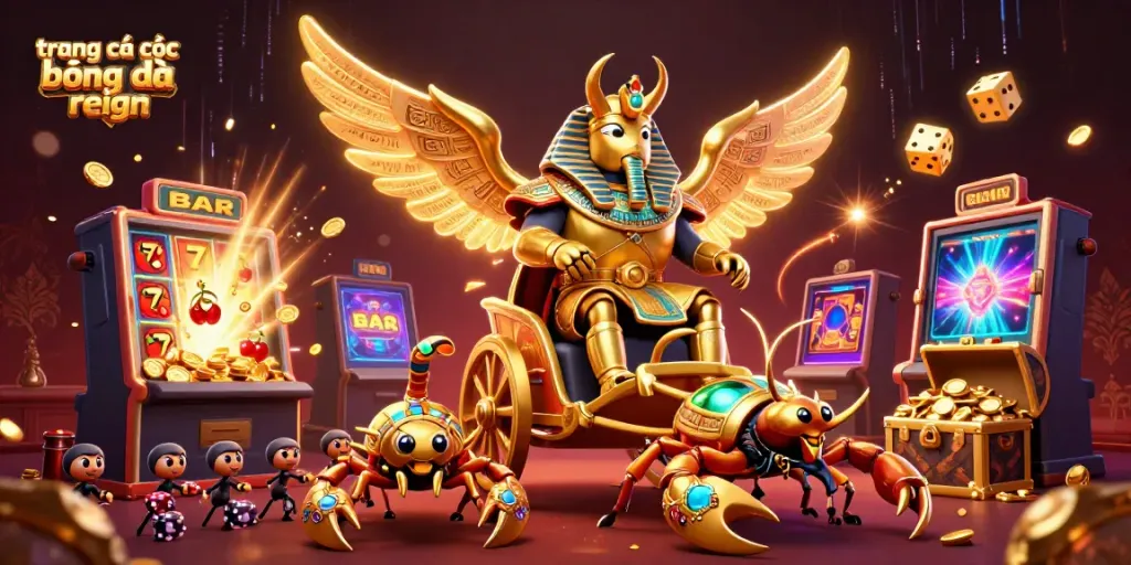 Experience thrilling action at trang cá cược bóng đá reign with a vibrant casino illustration.