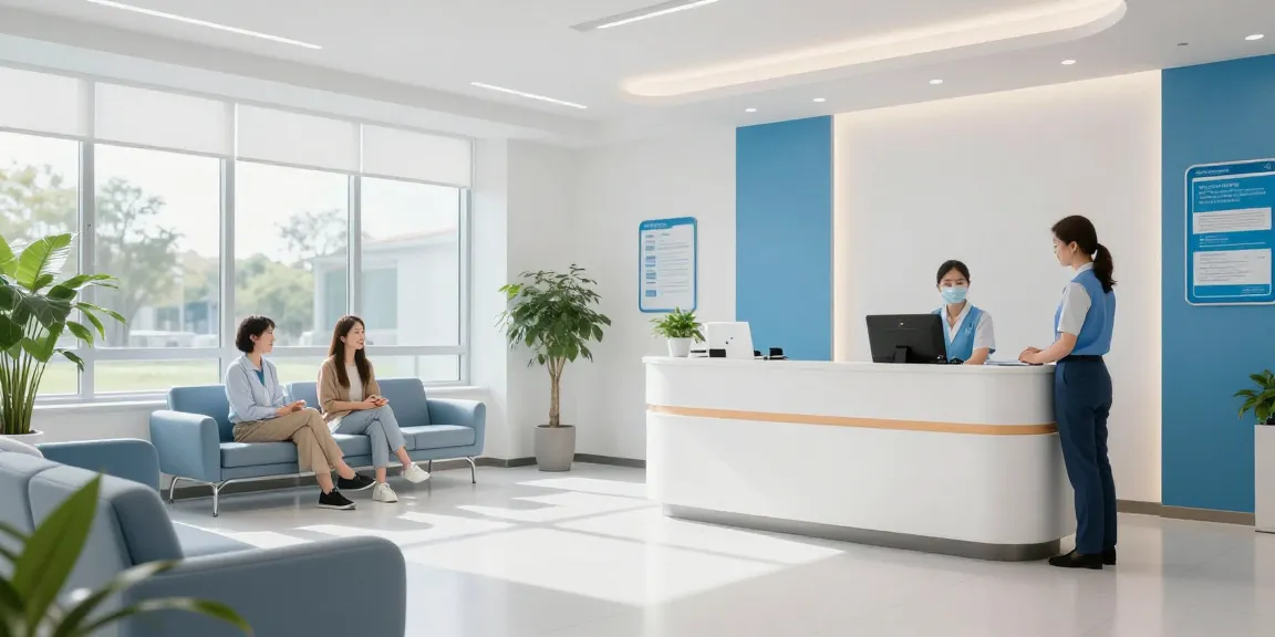 Employer coverage gap guide in a welcoming healthcare environment, showcasing medical services and patient care at a modern clinic.