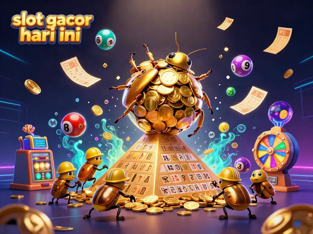 Slot gacor hari ini dengan ilustrasi 3D menampilkan karakter kuno dan simbol kasino yang menarik.