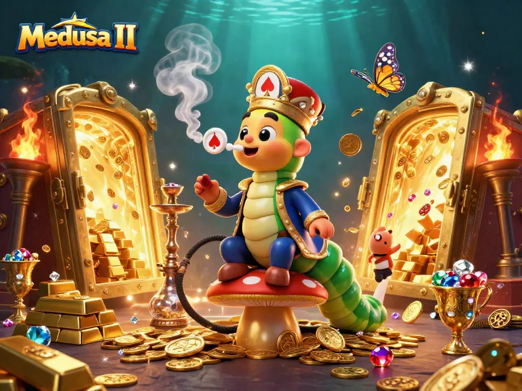 ดื่มด่ำกับ Medusa II ด้วยภาพ 3D ที่เต็มไปด้วยความร่ำรวยของเกมสล็อตและสมบัติ