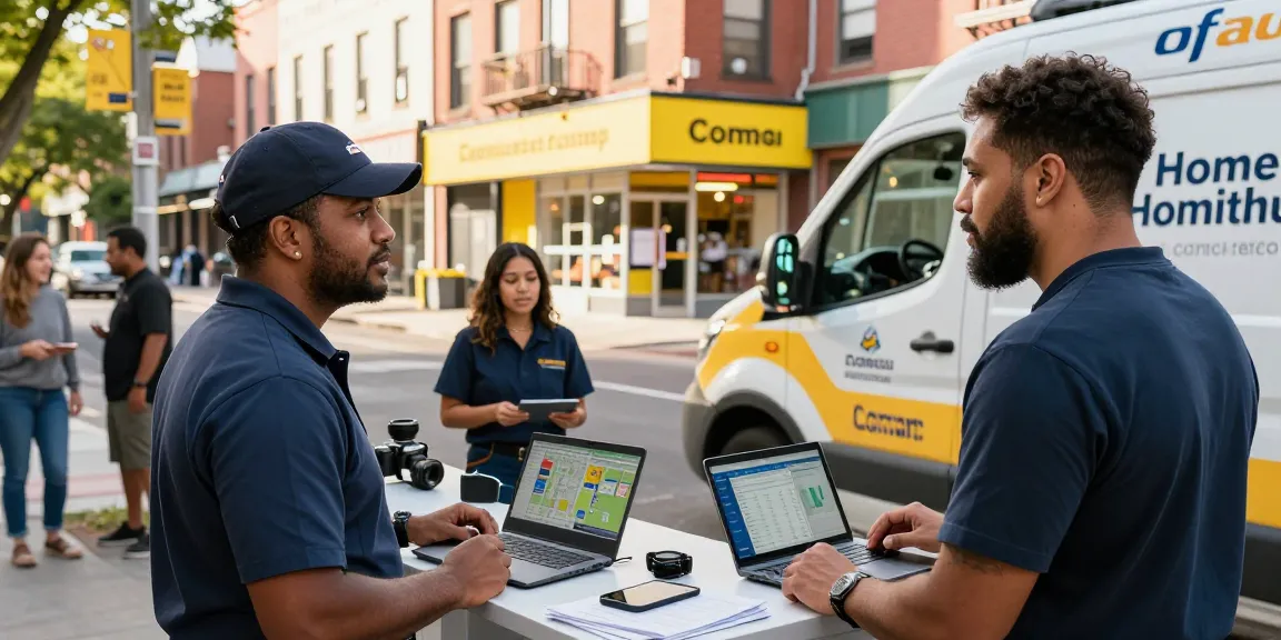 Home-service professionals strategizing Google Maps SEO services to enhance local dominance.