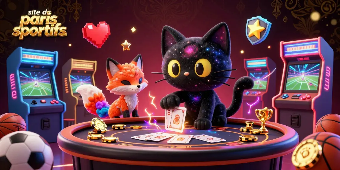 Pariez sur le site de paris sportifs avec un chat gravitationnel animé et un renard nébuleux.