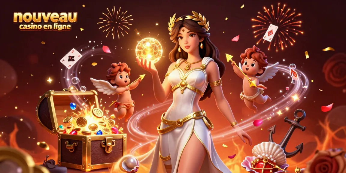 Interagissez avec les nouvelles offres de casino en ligne au nouveau casino en ligne au milieu d'une scène de célébration dynamique.