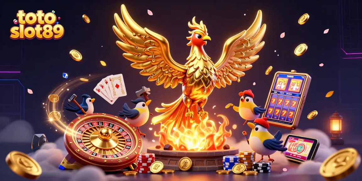 Experience thrilling gameplay with toto slot89 featuring a dazzling 3D phoenix and golden reels.