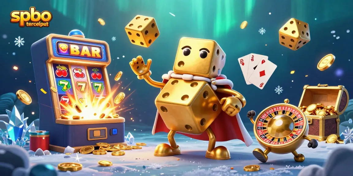 Engage in spbo tercepat with a vibrant 3D casino illustration featuring dynamic gambling characters.