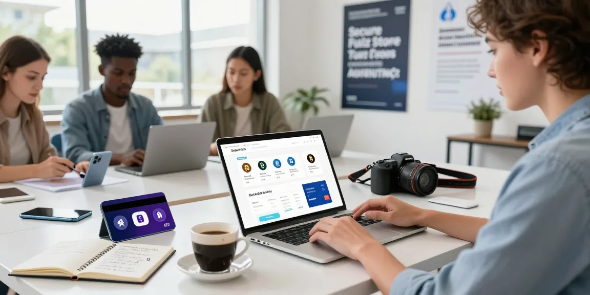 Engaging digital marketplace scene illustrating an interactive Fullz Store shopping experience with Bitcoin payments.