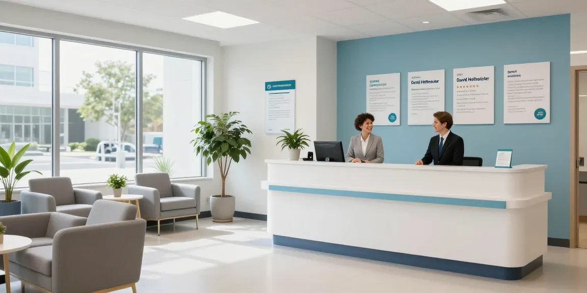 David Hoffmeister reviews in a modern healthcare facility emphasizing patient care and trust in medical services.