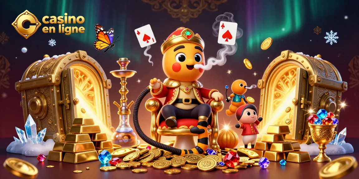 Plongez dans l'univers du casino en ligne avec cette illustration dynamique, riche en détails et couleurs.