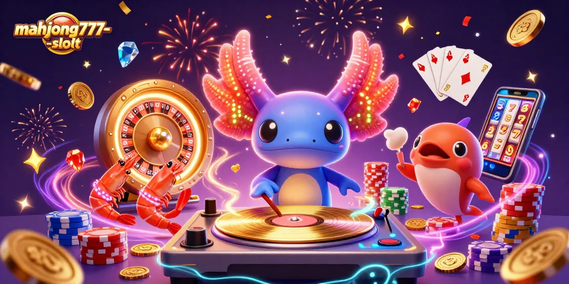 Experience winning thrills with mahjong777-slot amidst vibrant casino elements and dynamic characters.