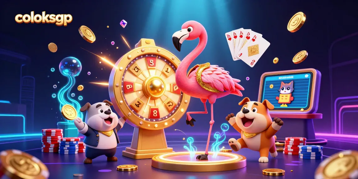 Experience coloksgp's thrilling prize wheel action with colorful characters and dynamic gambling elements.