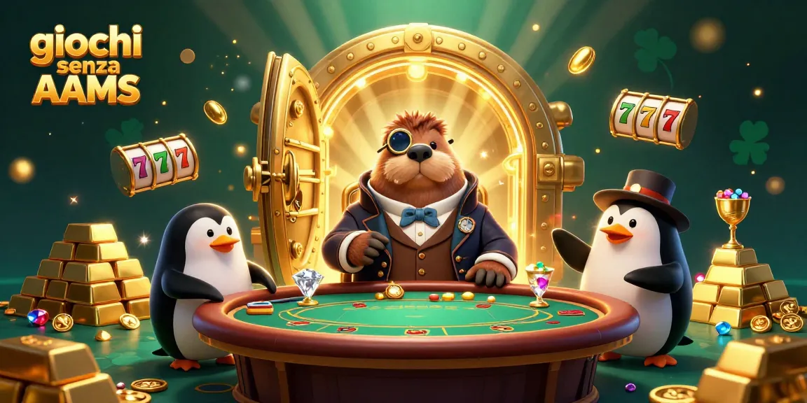 Partecipa a emozionanti giochi senza AAMS con un'illustrazione 3D vivace di una foca in una scena di poker.