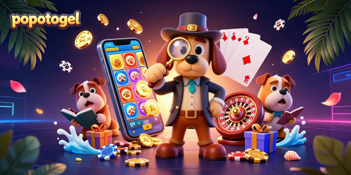 Play exciting casino games with popotogel while a cartoon detective tracks golden chips and clues.