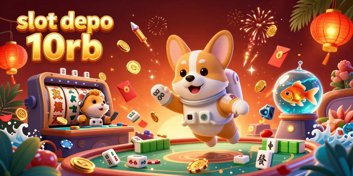 Experience thrilling gameplay with slot depo 10rb in a vibrant space casino scene.