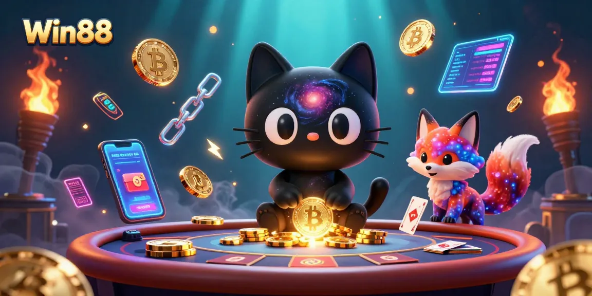 Experience thrilling gaming with Win88's cosmic casino imagery, blending charm and excitement.