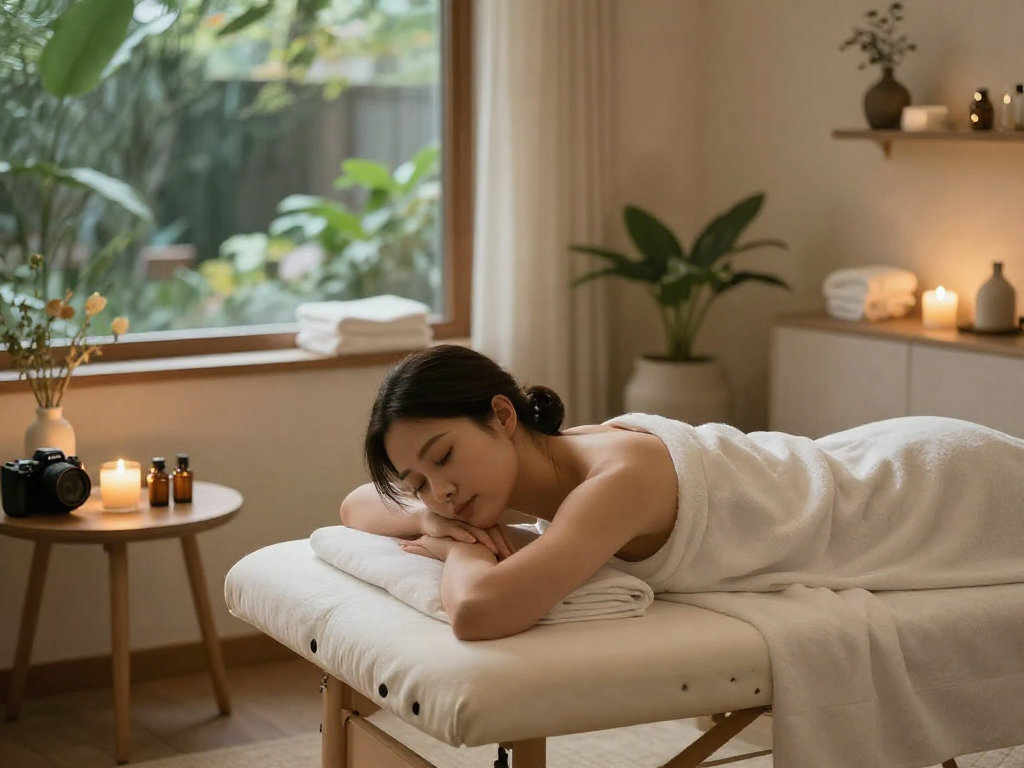 Experience relaxing 출장안마 in a cozy home spa environment with soothing elements.