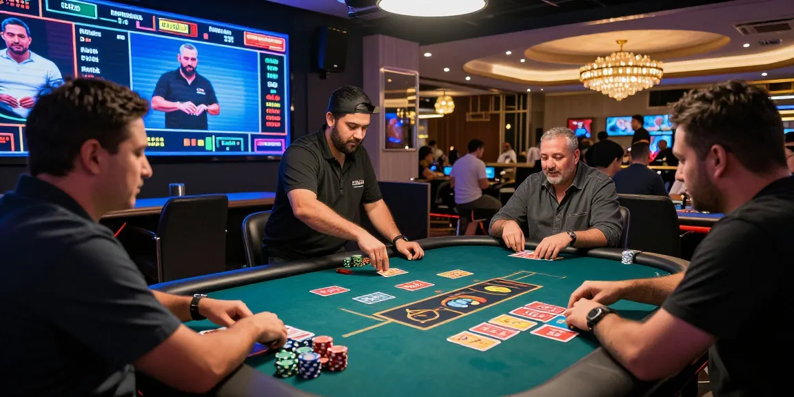 Exciting Andar Bahar game scene with real dealers and players in a live casino, vibrant atmosphere.