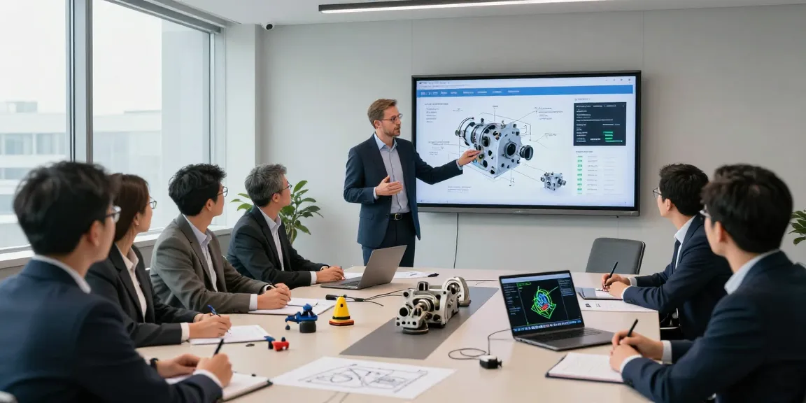 David Vepraskas Atlanta presenting innovative mechanical solutions to professionals in a conference room.
