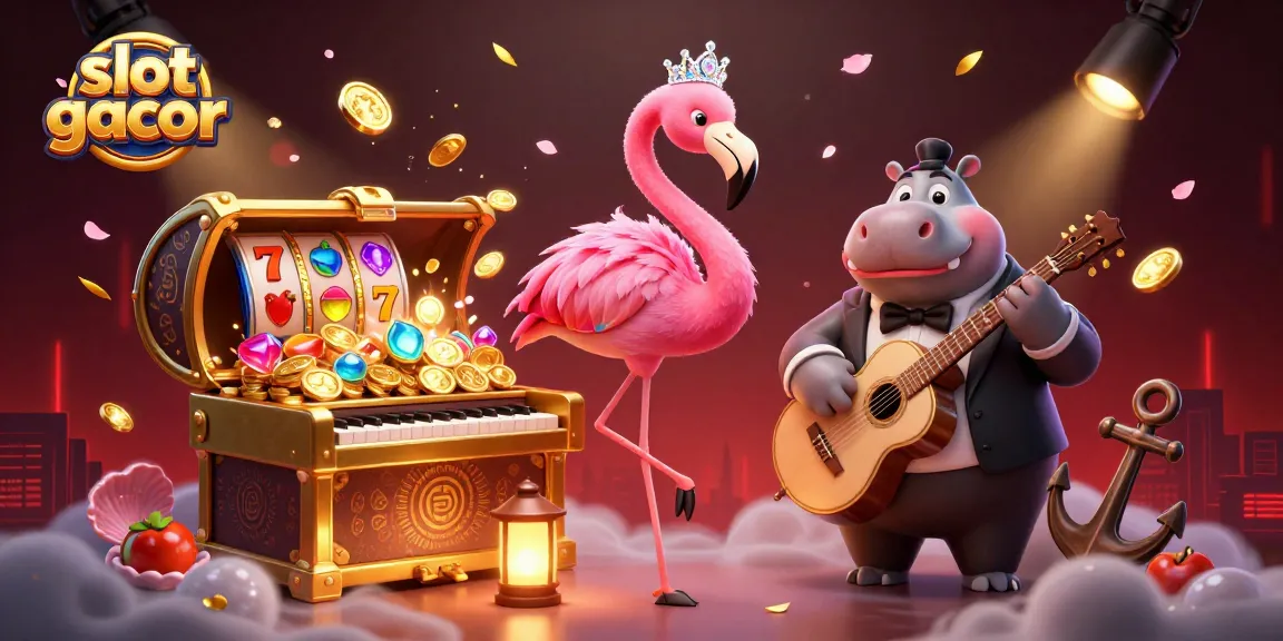 Experience the thrill of slot gacor with vibrant 3D casino characters and golden treasures.