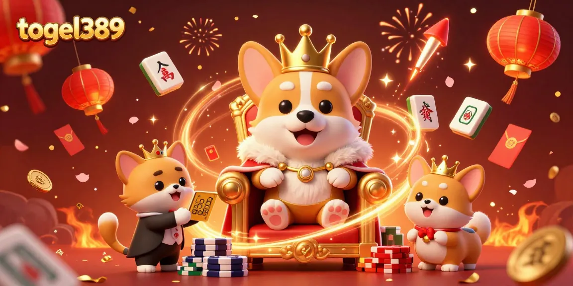 Experience the thrilling excitement of togel389 with our royal corgi and dynamic gaming scene!
