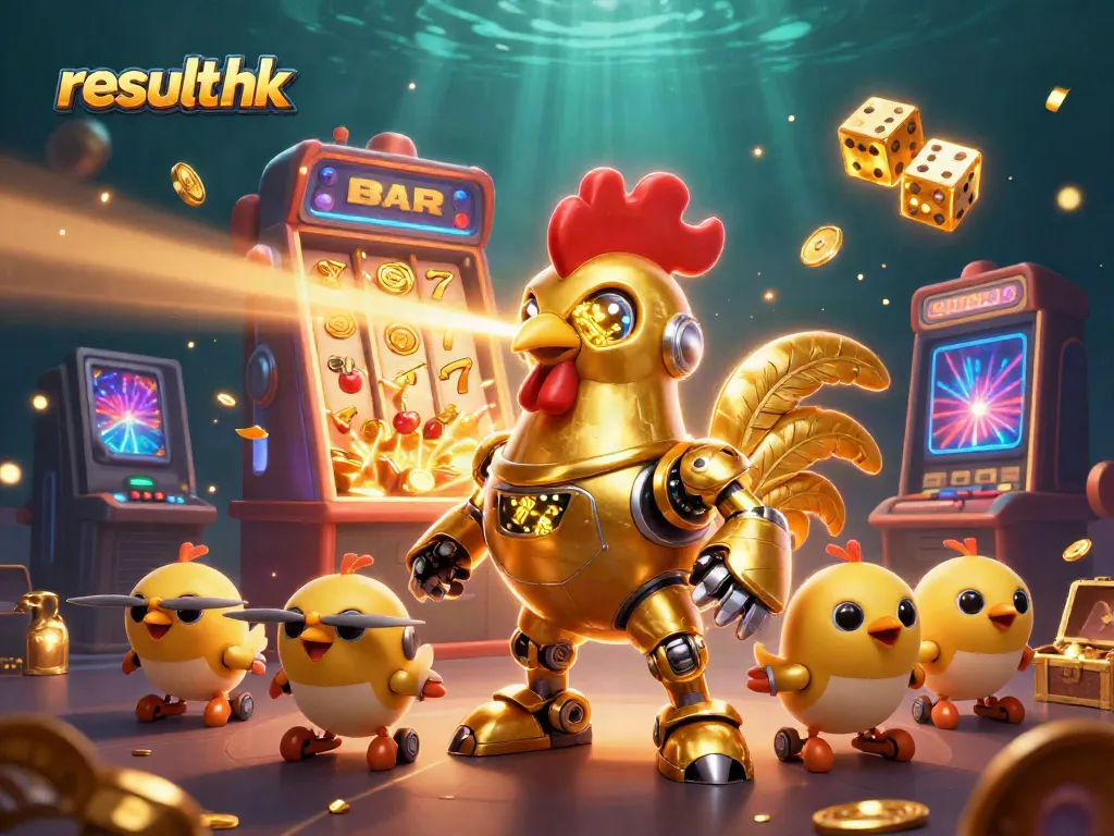 Menghasilkan hasil HK secara langsung dengan ilustrasi kasino 3D menarik yang dipenuhi simbol jackpot.