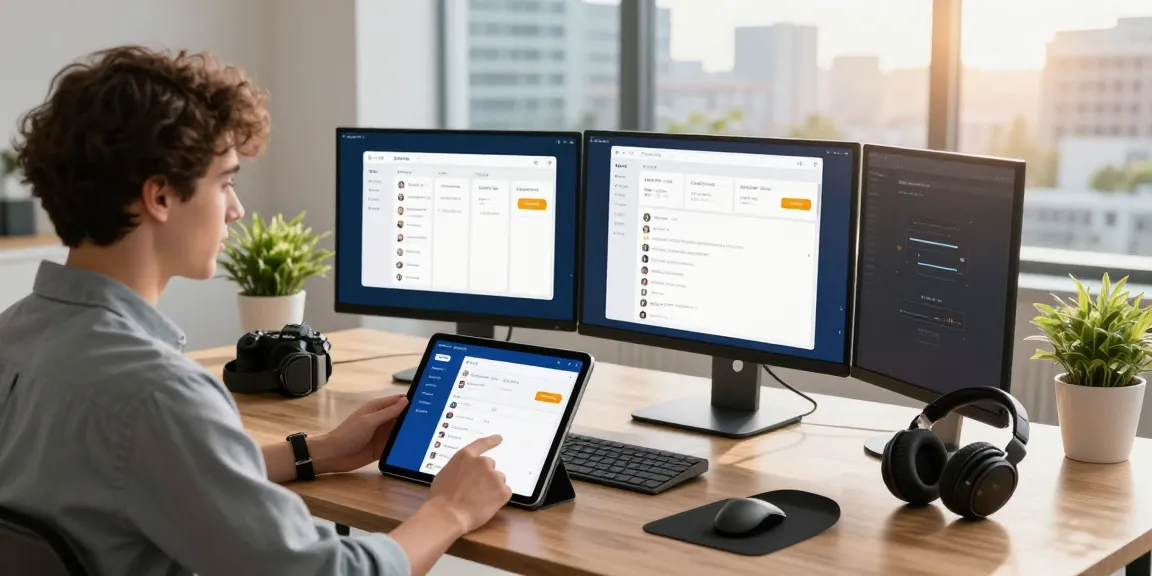 Explore the features of 纸飞机中文版 in a modern tech workspace with vibrant city views.