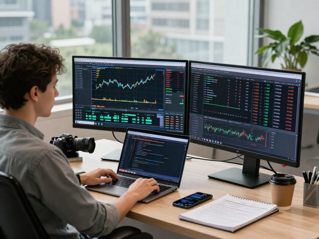 MetaTrader 5 platform trading setup with charts and economic calendar