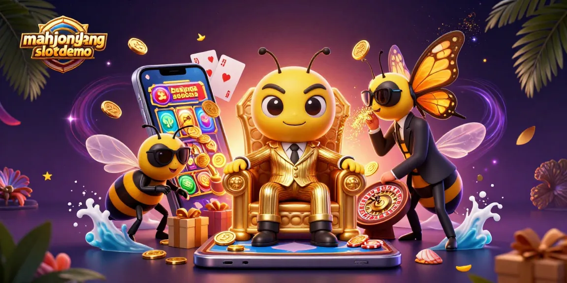 Engage with mahjongslotdemo as the bumblebee mob boss presides over a vibrant casino scene.