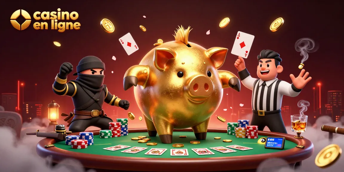 Vibrez avec le casino en ligne à travers cette illustration dynamique mêlant action, créativité et ambiance de jeu.