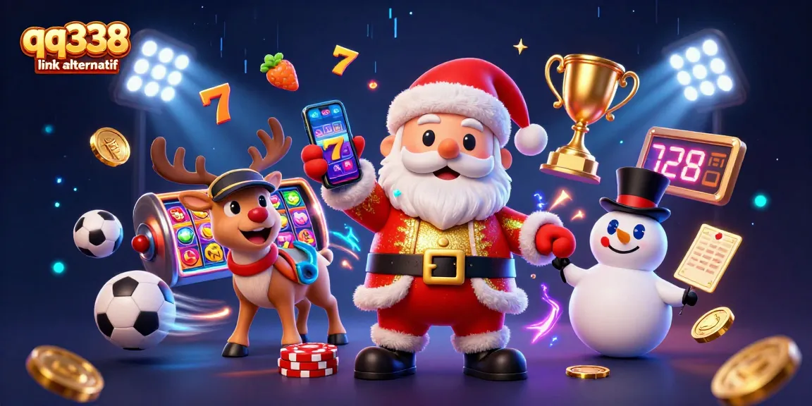 Experience the thrill of winning with qq338 link alternatif in a vibrant casino setting filled with jackpot slots and fun characters.