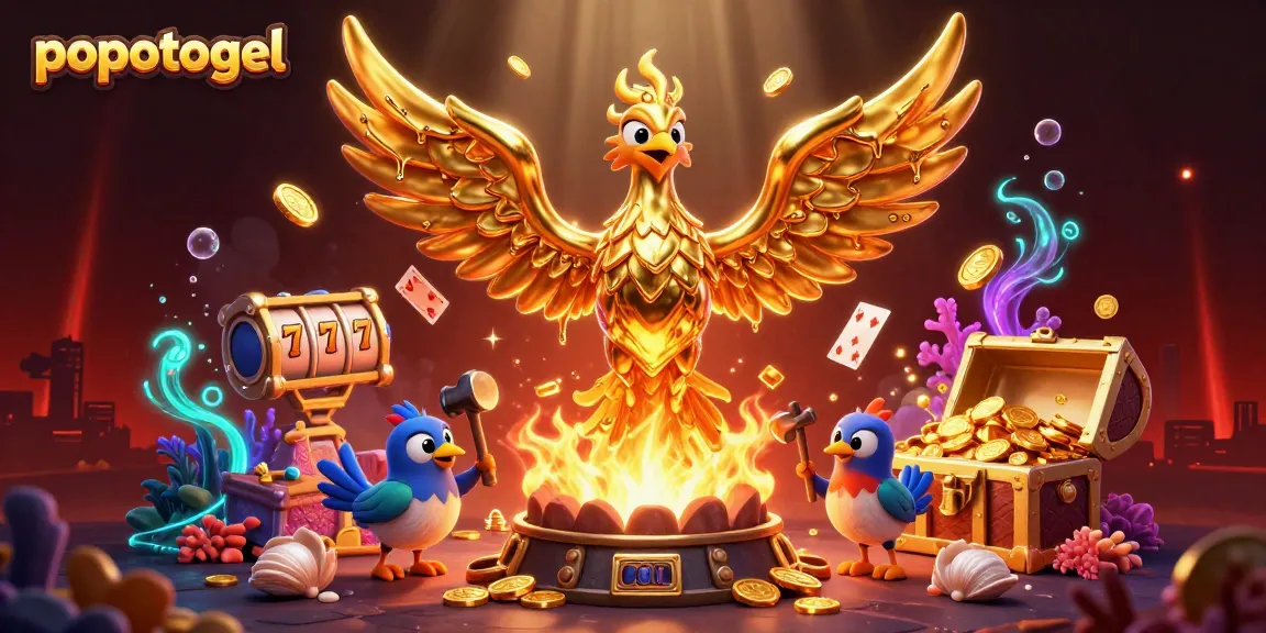 Engage with popotogel's exciting world, where golden phoenix and vibrant casino elements create thrilling experiences.