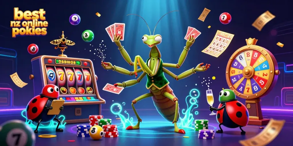 Engage with the best NZ online pokies featuring vibrant slot games and dynamic casino elements.