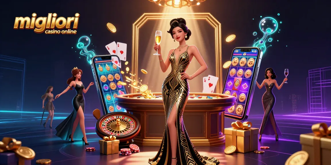 Interagisci con i migliori casino online che offrono giochi di slot e design eleganti in questa scena vivace.