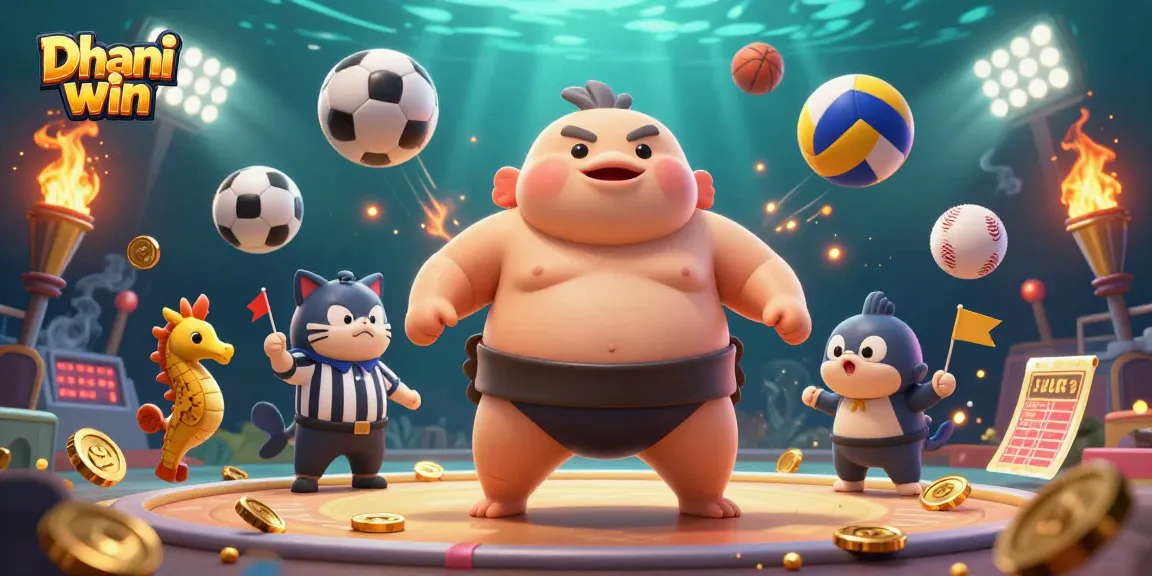Dhani win platform showcasing an exciting underwater gaming experience with animated characters and dynamic betting elements.