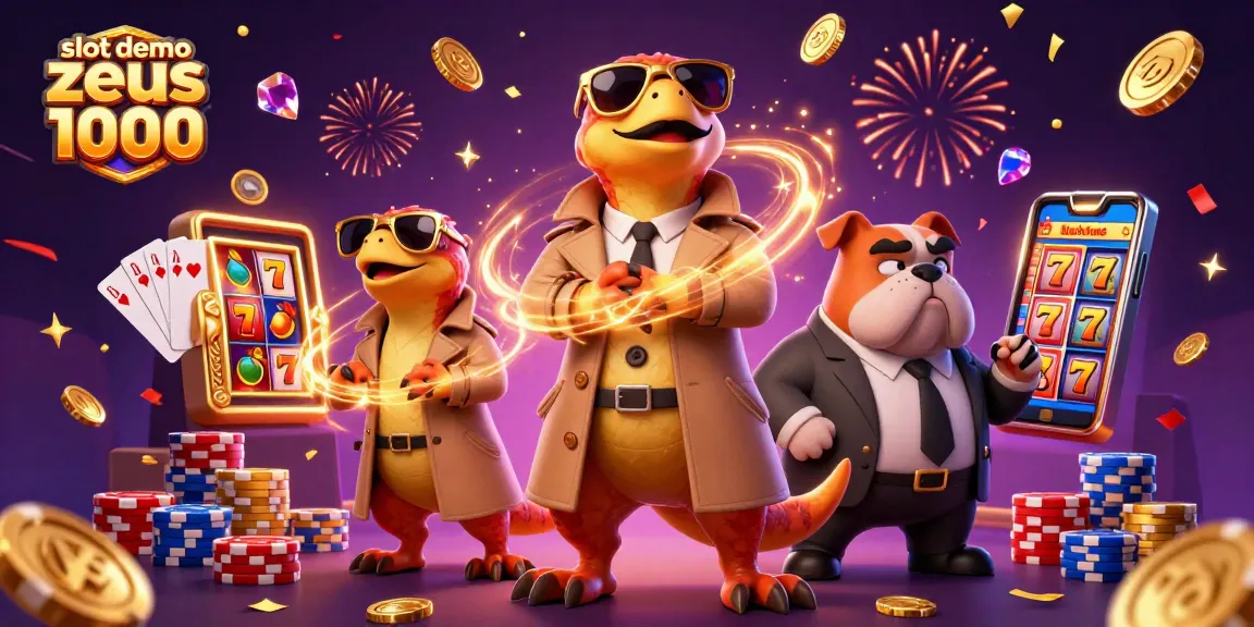 Experience the thrill of slot demo zeus 1000 with 3D raptors and dazzling casino elements.