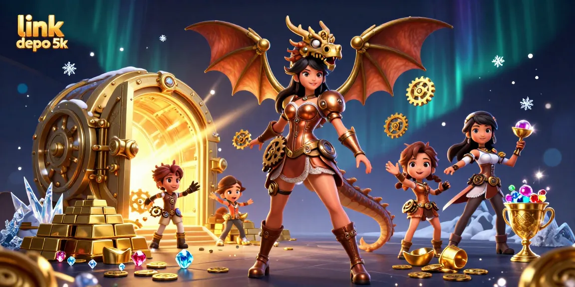 Experience excitement with link depo 5k at a vibrant online casino illustration.
