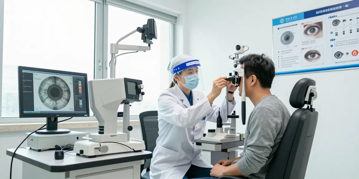 Ophthalmologist at SNU Eye Clinic performing eye examinations with advanced diagnostic tools.