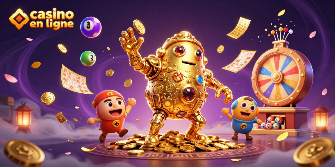 Jouez au casino en ligne avec des jeux excitants dans une scène captivante.