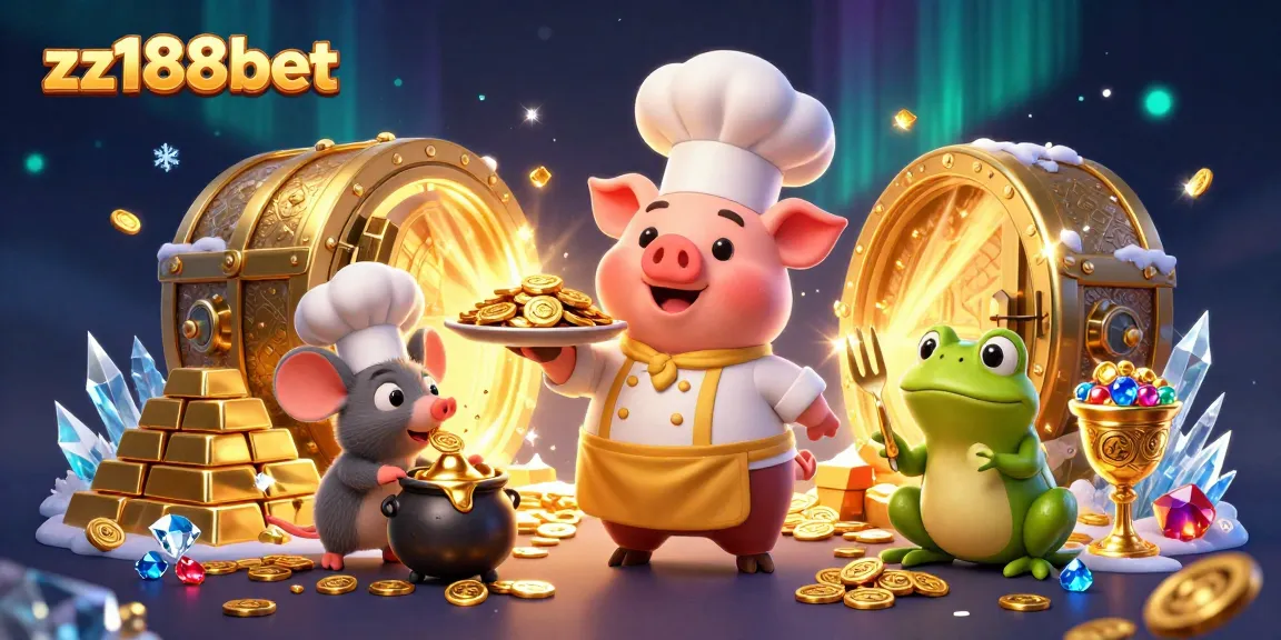 Experience winning strategies at zz188bet with a vibrant casino-themed illustration featuring animated characters.