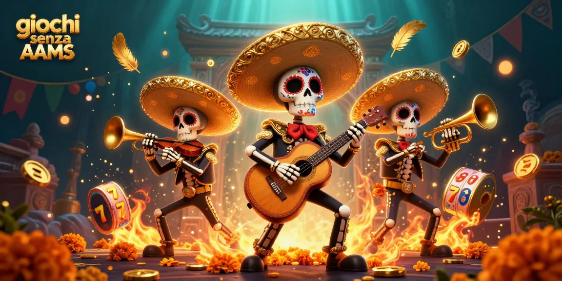 Scopri l'emozione dei giochi senza AAMS con avvincenti giochi di slot in una vivace scena di carnevale.