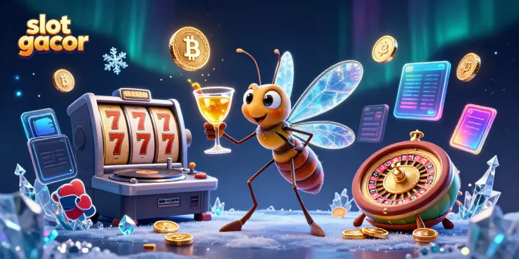 Experience the thrill of slot gacor with vibrant 3D characters showcasing casino excitement.