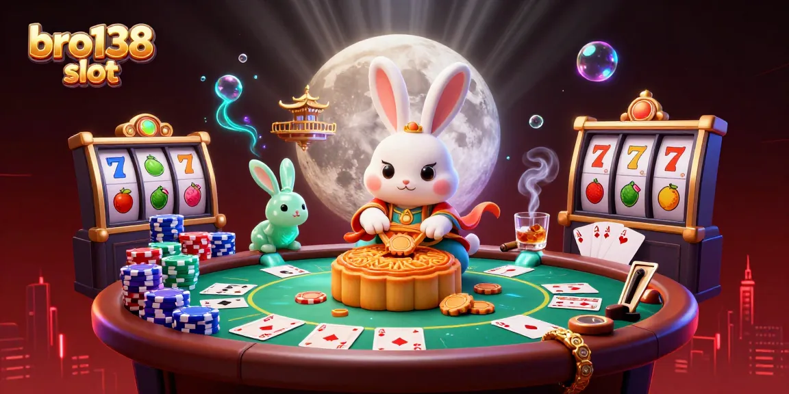 Experience the excitement of bro138 slot with a whimsical 3D scene featuring engaging casino elements.