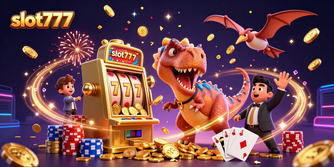 Engage in slot777 action with dynamic casino characters, jackpot coins, and thrilling gaming elements.
