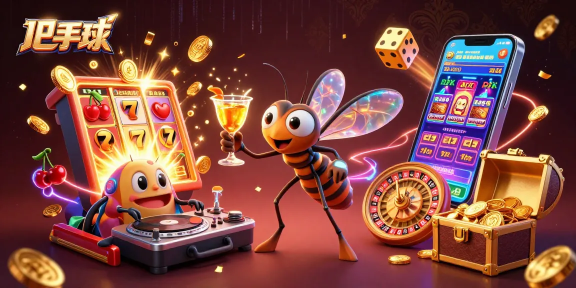 Bet onแทงบอล with a lively scene featuring casino elements and dynamic characters celebrating wins.