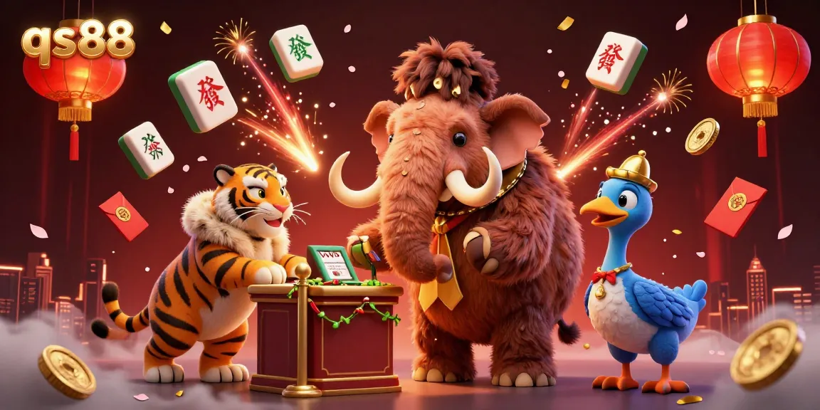 Experience the excitement at qs88 as a woolly mammoth bouncer checks IDs at the casino entrance, enhancing the gaming atmosphere.