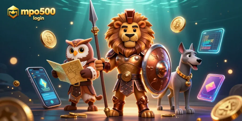 Play and win at mpo500 login with an exciting 3D poker scene featuring legendary characters.